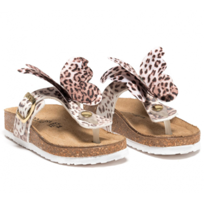 Slippers / T Sandalen Leopard Vlinder Monnalisa Slippers / T Sandalen Leopard Vlinder Monnalisa